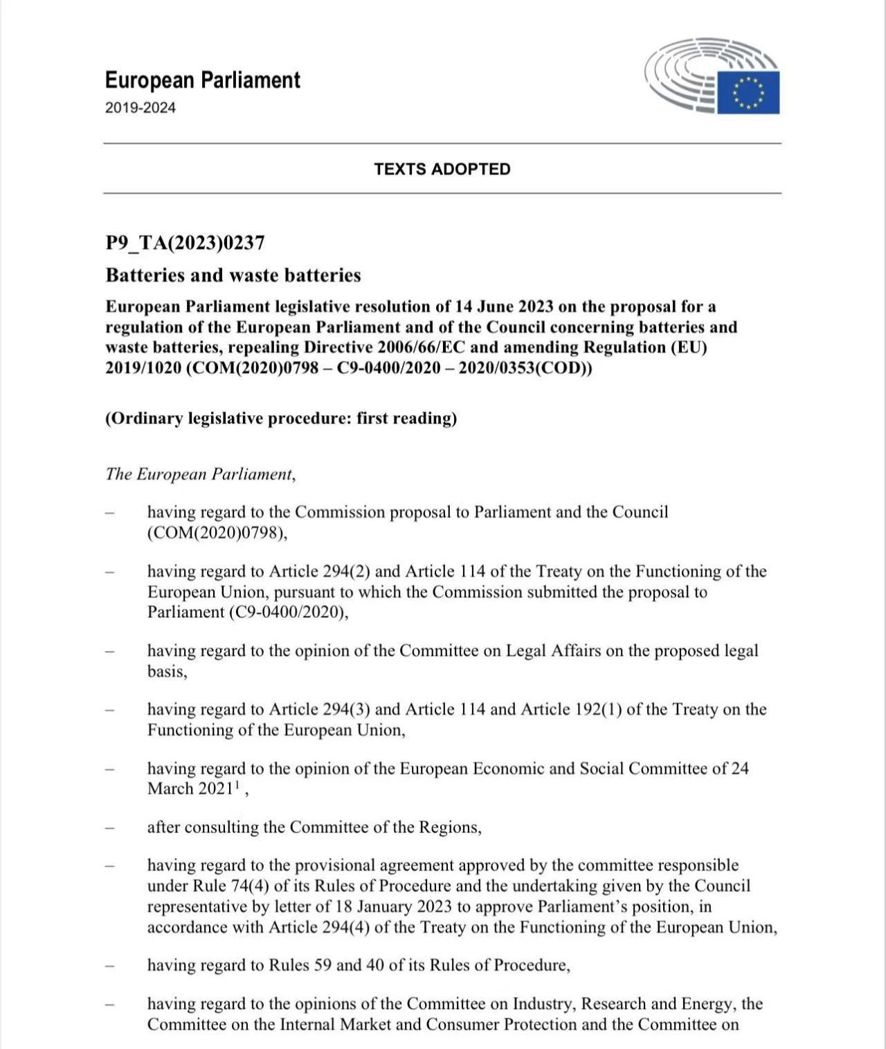 The EU Battery Law officially comes into effect!
