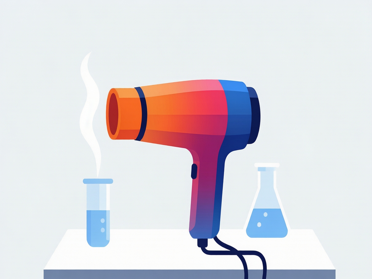 Thermal imaging temperature-rise test of a hairdryer