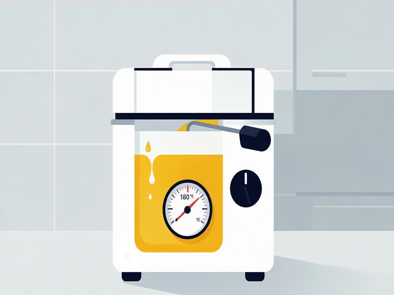 Deep fat fryer overflow and oil-temperature control test